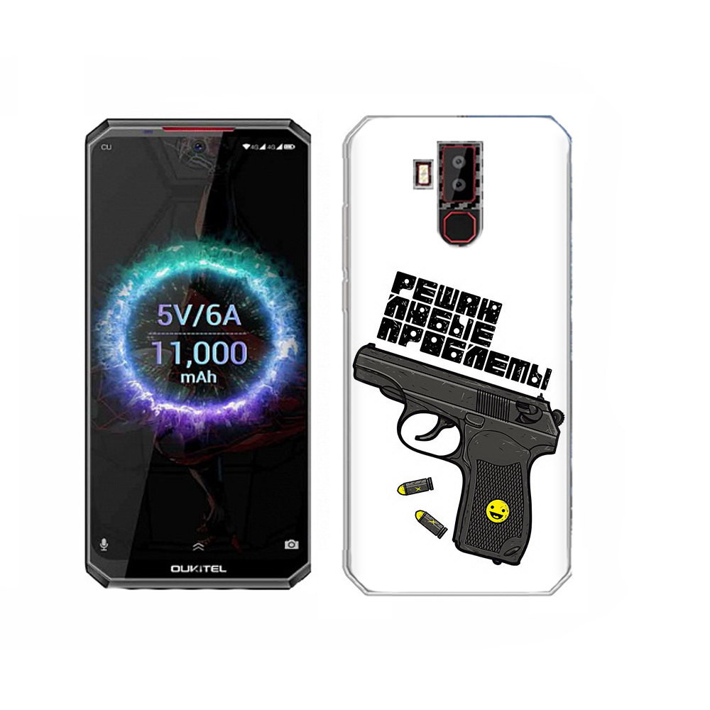 

Чехол MyPads Tocco для Oukitel K13 Pro пистолет против проблем, Прозрачный, Tocco