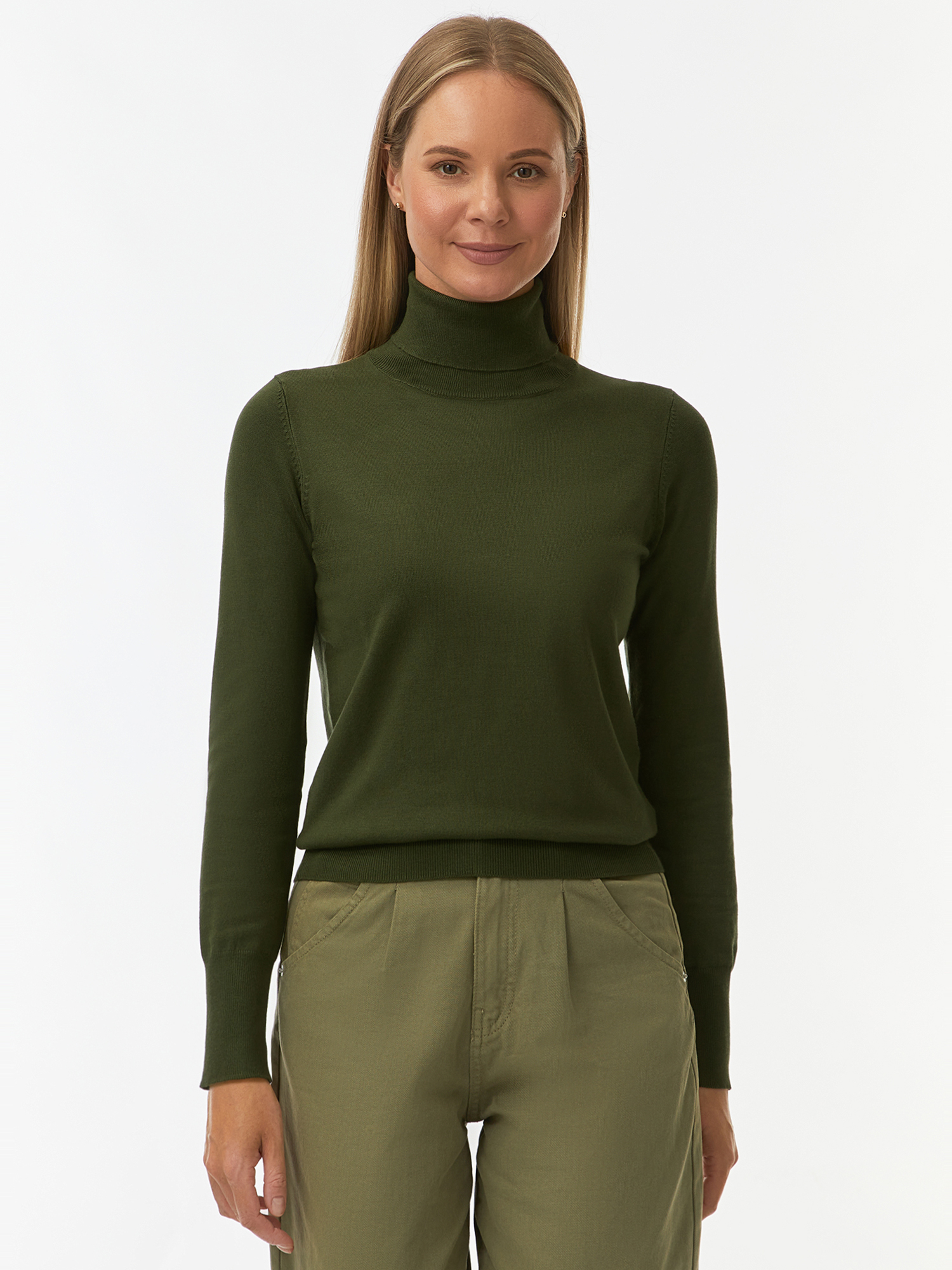 

Водолазка женская oodji 74412005-5B зеленая XS, Зеленый, 74412005-5B
