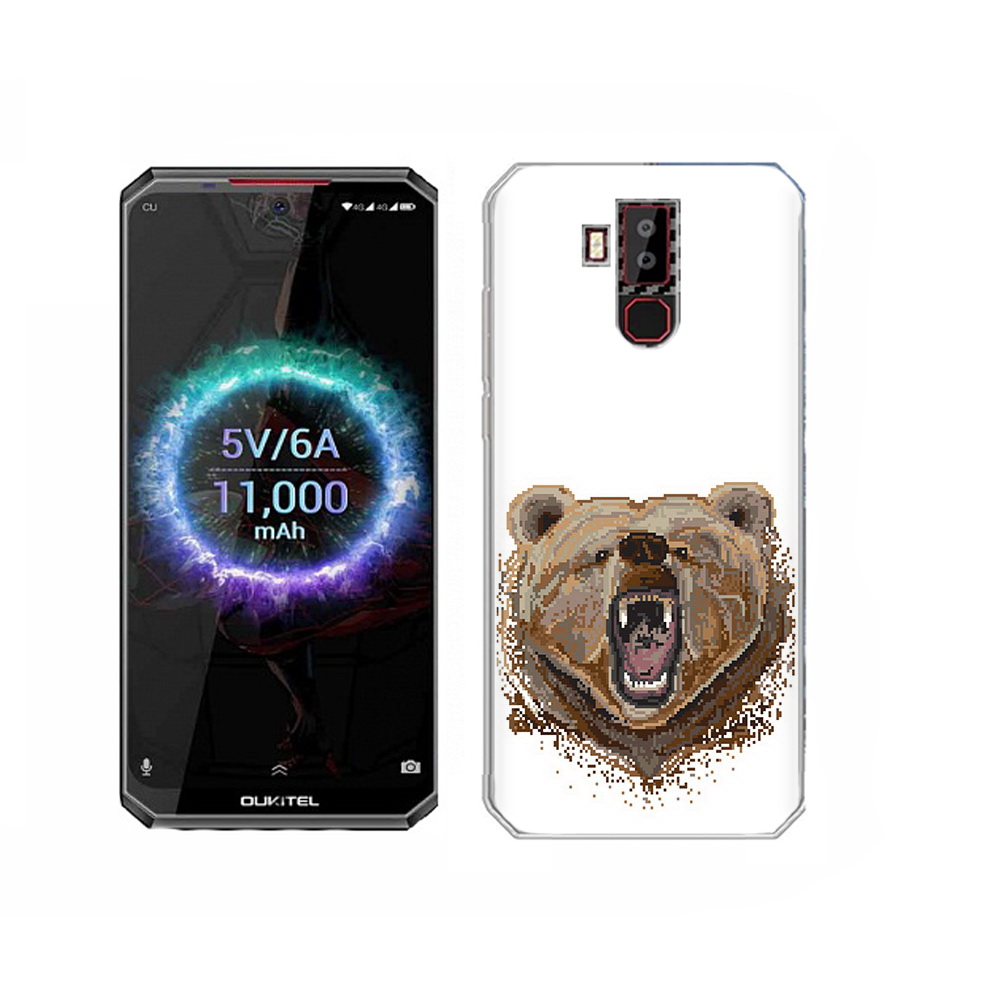 

Чехол MyPads Tocco для Oukitel K13 Pro пиксельный медведь, Прозрачный, Tocco