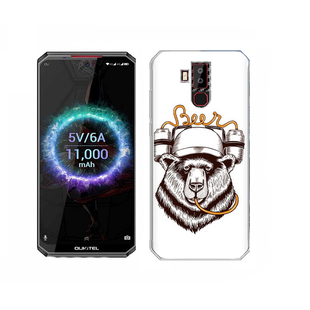 

Чехол MyPads Tocco для Oukitel K13 Pro пивной медведь, Прозрачный, Tocco