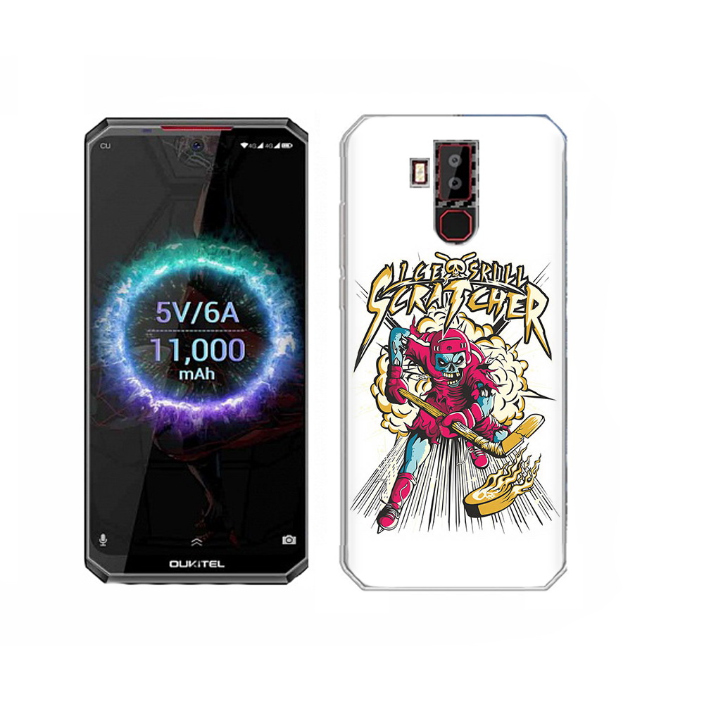 

Чехол MyPads Tocco для Oukitel K13 Pro нарисованный скелет хоккеист, Прозрачный, Tocco
