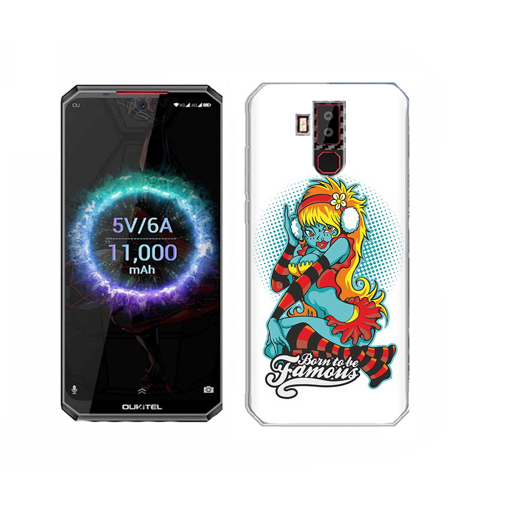 Чехол MyPads Tocco для Oukitel K13 Pro нарисованная девушка в наушниках