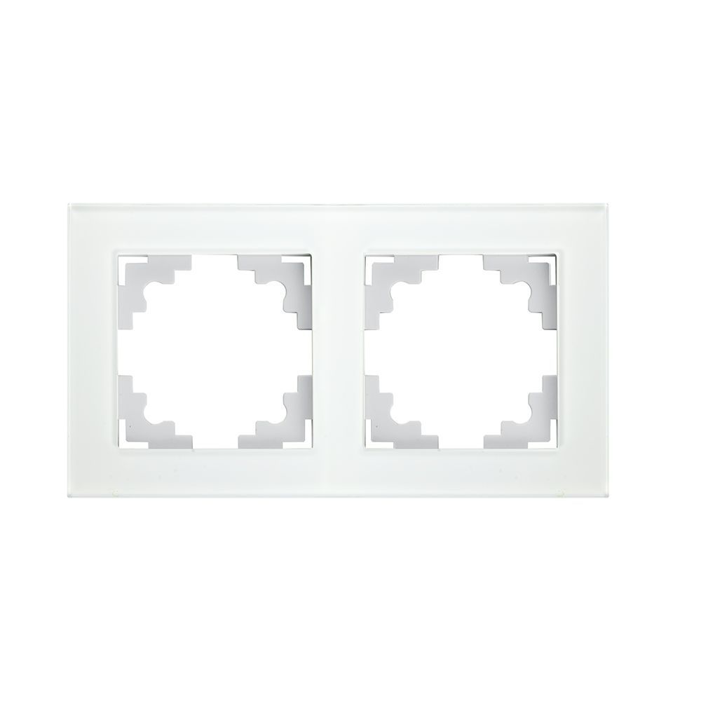 Рамка горизонтальная 2-местная STEKKER 39255 GFR00-7002-01 белый серия Катрин нейлоновый многоразовый хомут stekker 8x400 мм белый nyct80 400 39085