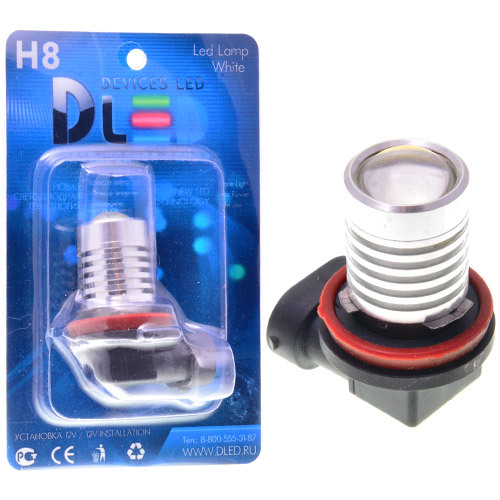 

Светодиодная автомобильная лампа H8 - Cree - 5W (с линзой) (1 лампа в упаковке), H8 - Cree - 5W (с линзой)