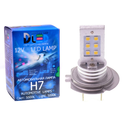 фото Светодиодная автомобильная лампа h7 12 smd 2323 (1 лампа в упаковке) dled