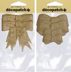 фото Фигурка для декорирования decopatch 'бантики' из папье-маше (маленькие, большие), 8 шт