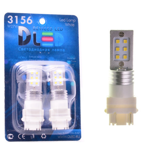 

Светодиодная автомобильная лампа W21W-T20-7443-W3х16q-12 SMD 2323 (Комплект 2 лампы.), W21W - T20 - 7443 - W3х16q - 12 SMD 2323