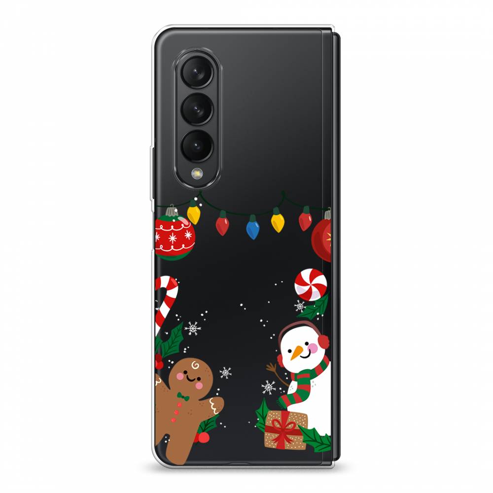 

Чехол на Samsung Galaxy Z Fold 3 "Новогоднее настроение", Коричневый;красный;зеленый, 2103650-5