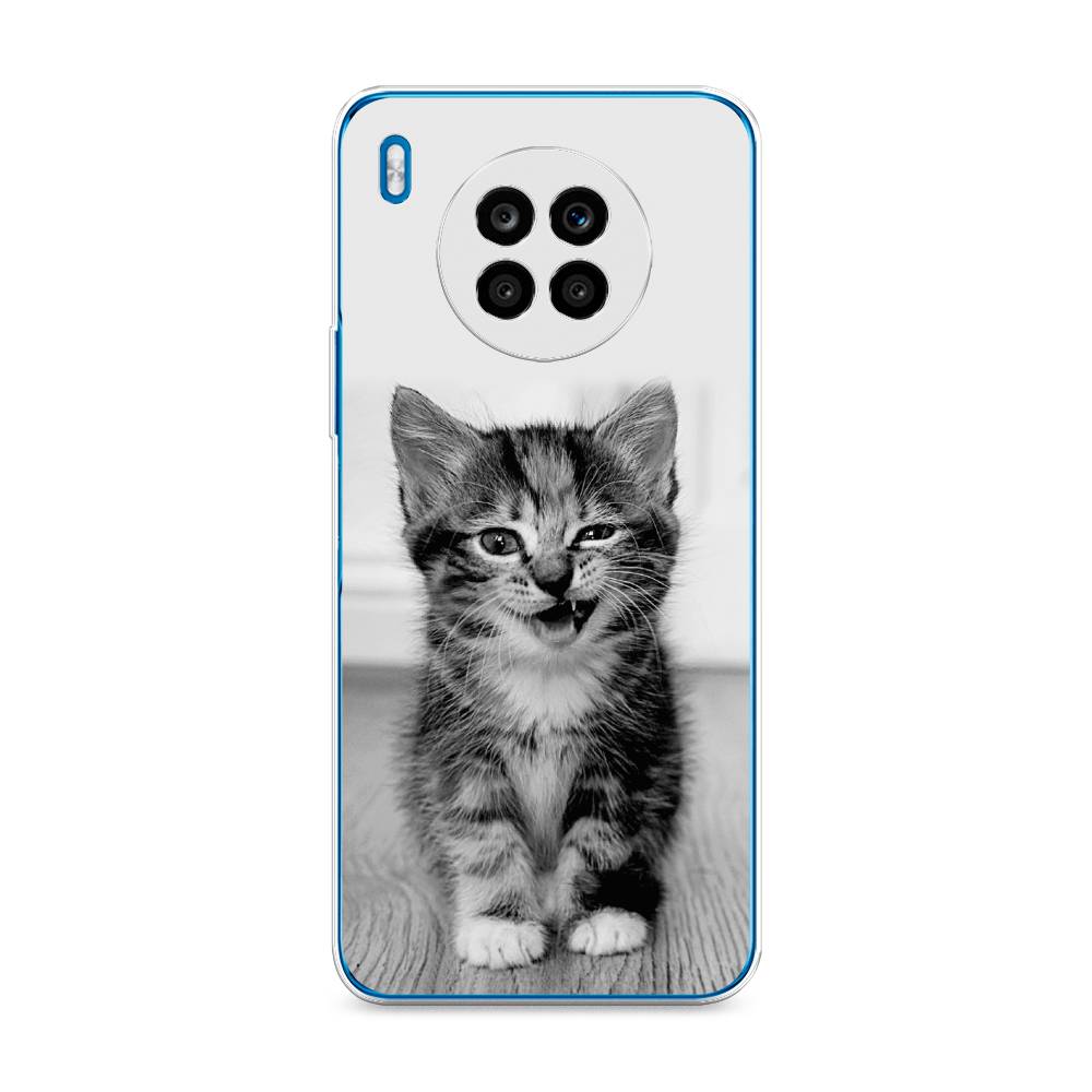 

Чехол Awog на Honor 50 Lite "Подмигивающий котенок", Черный;серый, 6106450-1