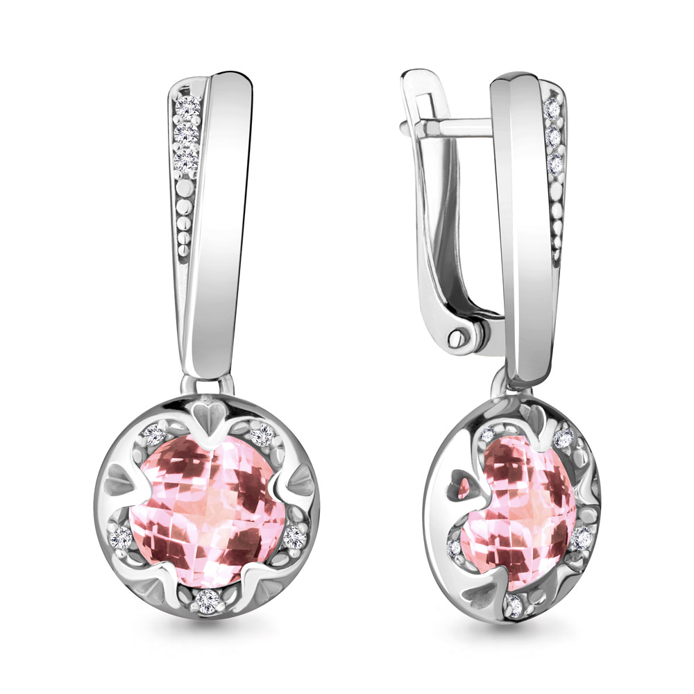 

Серьги из серебра с фианитом Aquamarine Aquamarine 4724290А_925_р, 4724290А_925_р