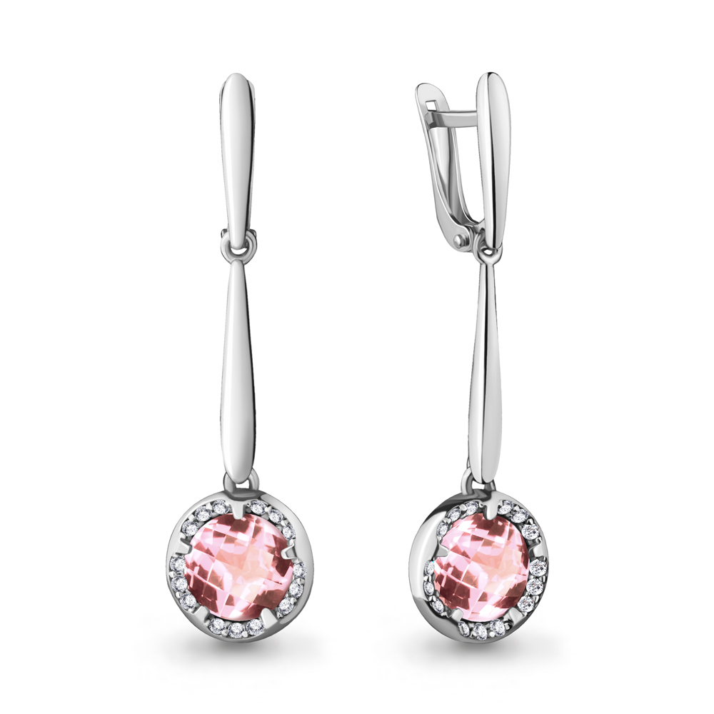 

Серьги из серебра с фианитом Aquamarine Aquamarine 4724190А_925_р, 4724190А_925_р