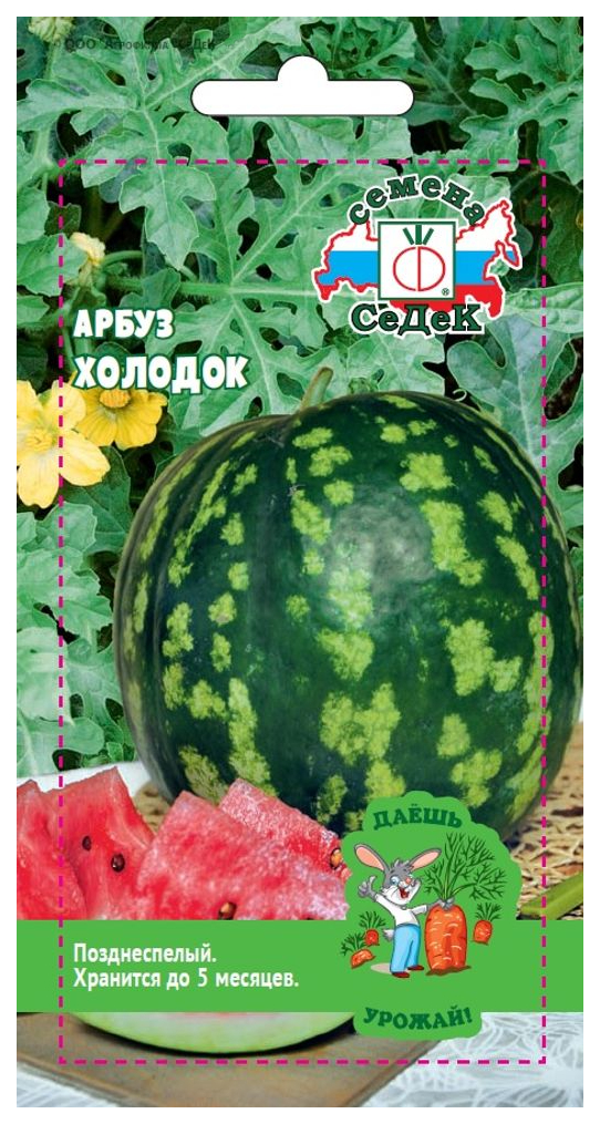 

Семена СеДеК Арбуз Холодок Даешь урожай 1 г