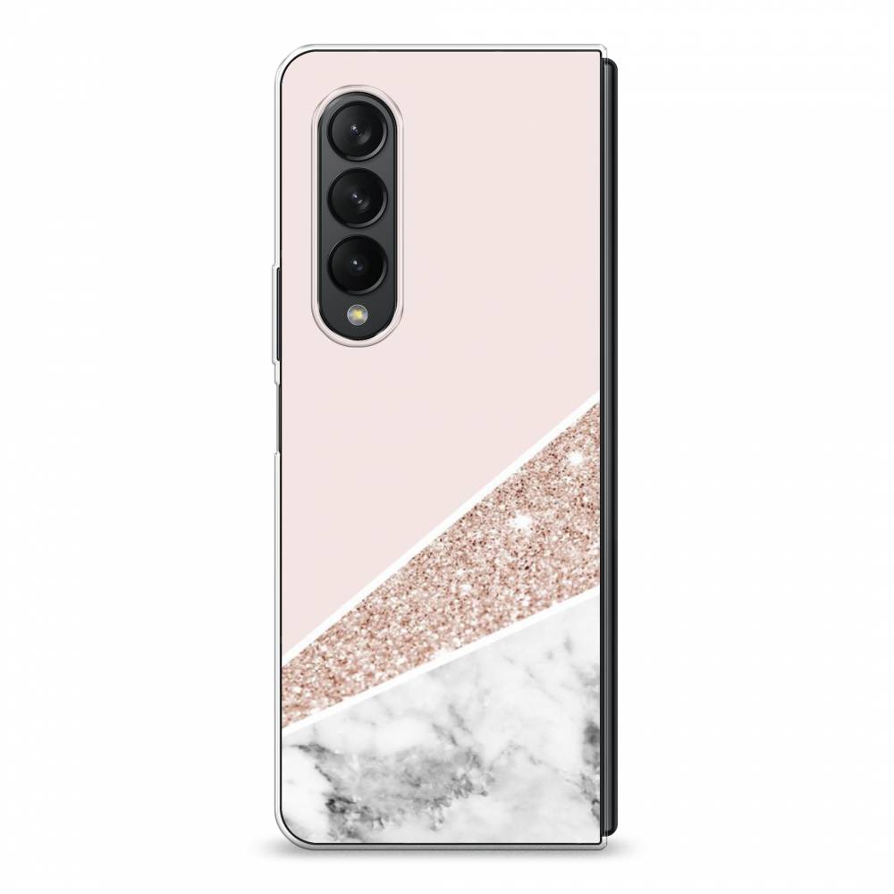

Чехол на Samsung Galaxy Z Fold 3 "Блестящий розовый мрамор", 2103650-3