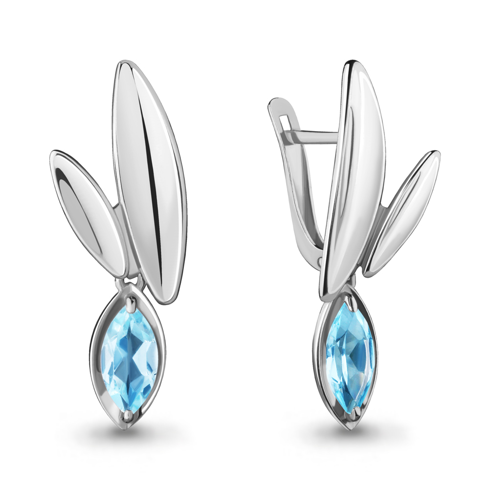 

Серьги из серебра с топазом Aquamarine Aquamarine 4718302_925_р, 4718302_925_р