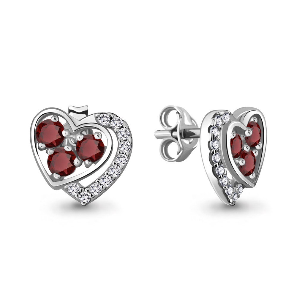 

Серьги из серебра с гранатом Aquamarine Aquamarine 4717503А_925_р, 4717503А_925_р