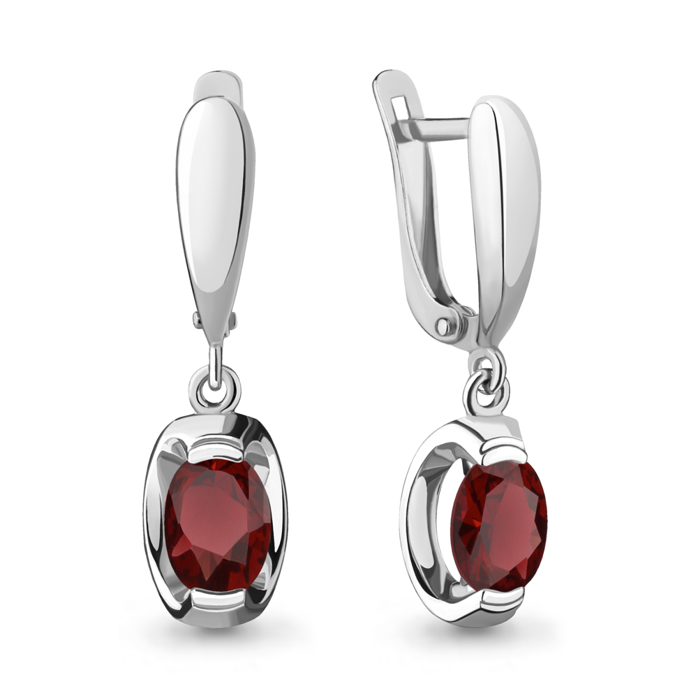 

Серьги из серебра с гранатом Aquamarine Aquamarine 4717303_925_р, 4717303_925_р