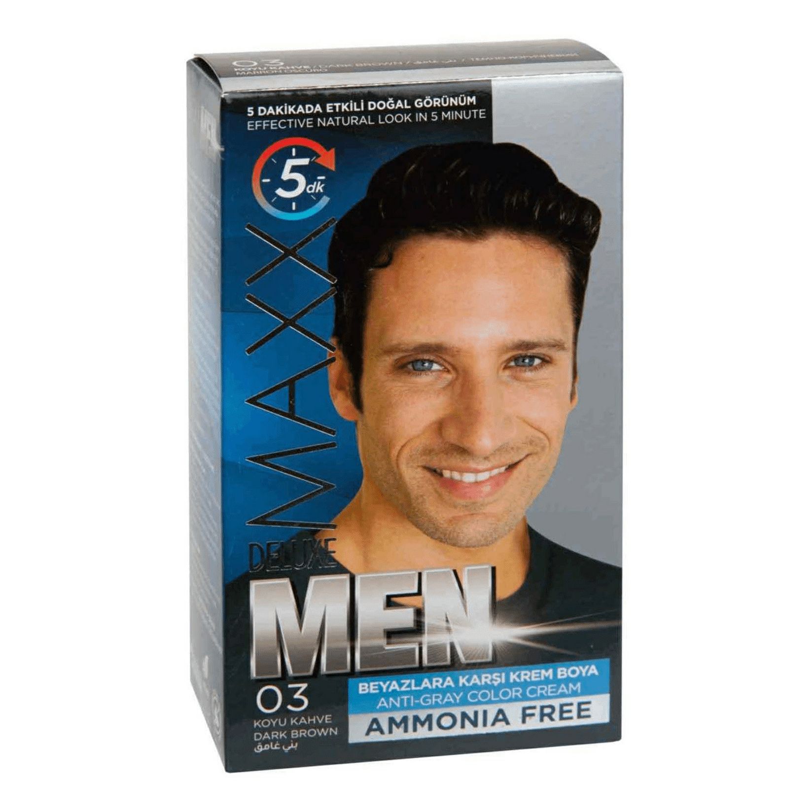 Крем-краска для волос Maxx deluxe Men мужская 3.0 темно-коричневый 80 мл
