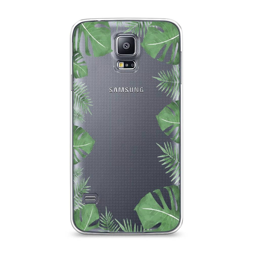 

Чехол Awog на Samsung Galaxy S5 "Листья папоротника рамка", Зеленый, 24150-8