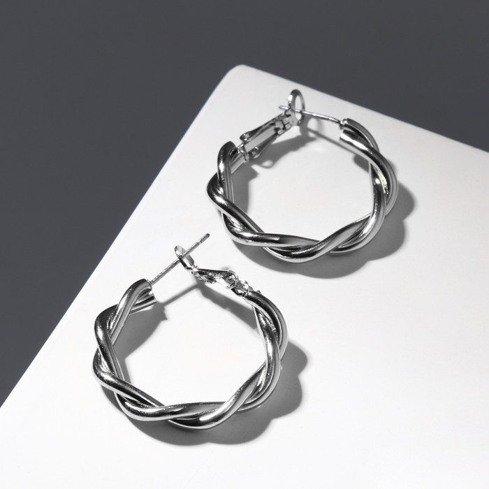 

Серьги конго из бижутерного сплава Queen Fair 7120699, без вставки