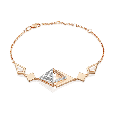 

Браслет из золота р.  PLATINA jewelry 05-0800-00-401-1111, фианит, 05-0800-00-401-1111