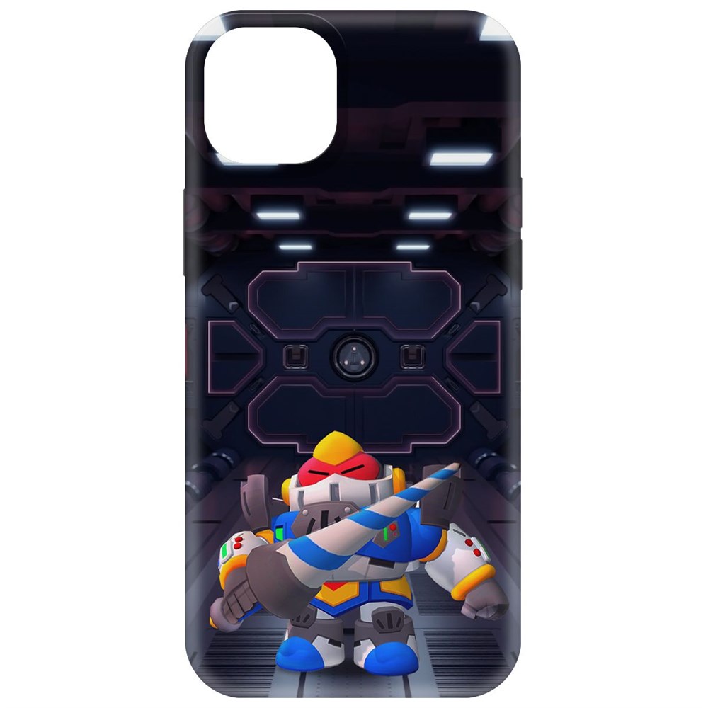 

Чехол-накладка Soft Case Brawl Stars - Паладин Вольт-Меха для iPhone 15 Plus черный