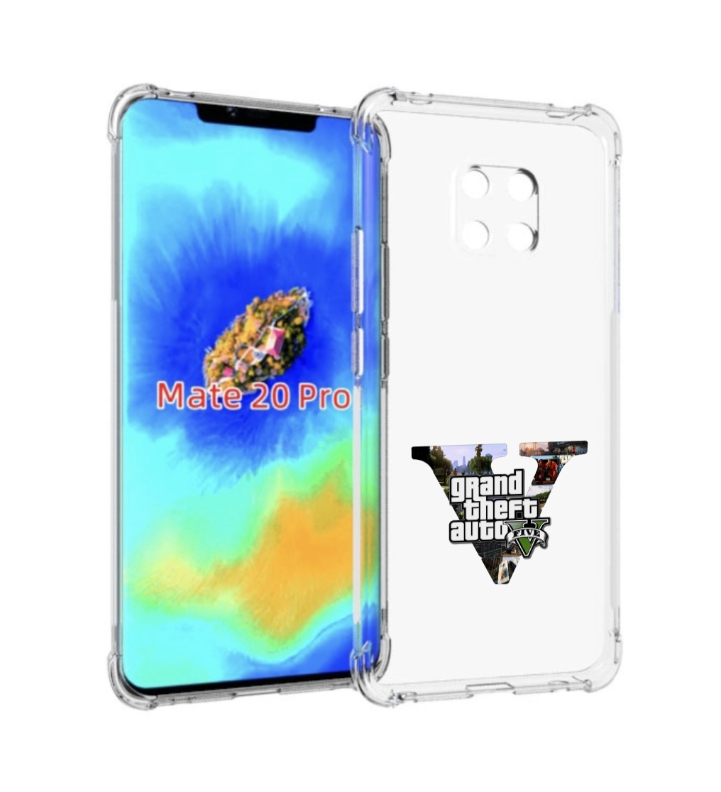 

Чехол MyPads GTA 5 логотип для Huawei Mate 20 Pro/Mate 20 RS 6.39, Прозрачный, Tocco
