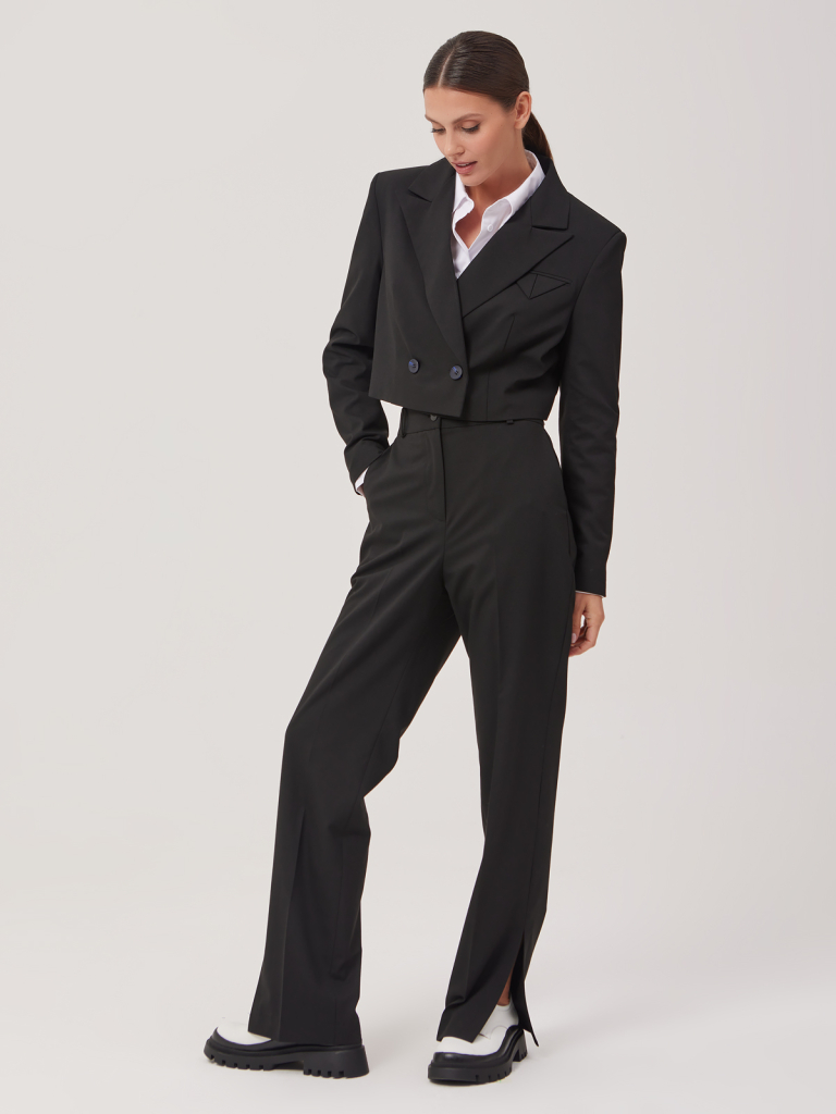 

Брюки женские Eleganzza 1231136009 черные 50 RU, Черный, 1231136009