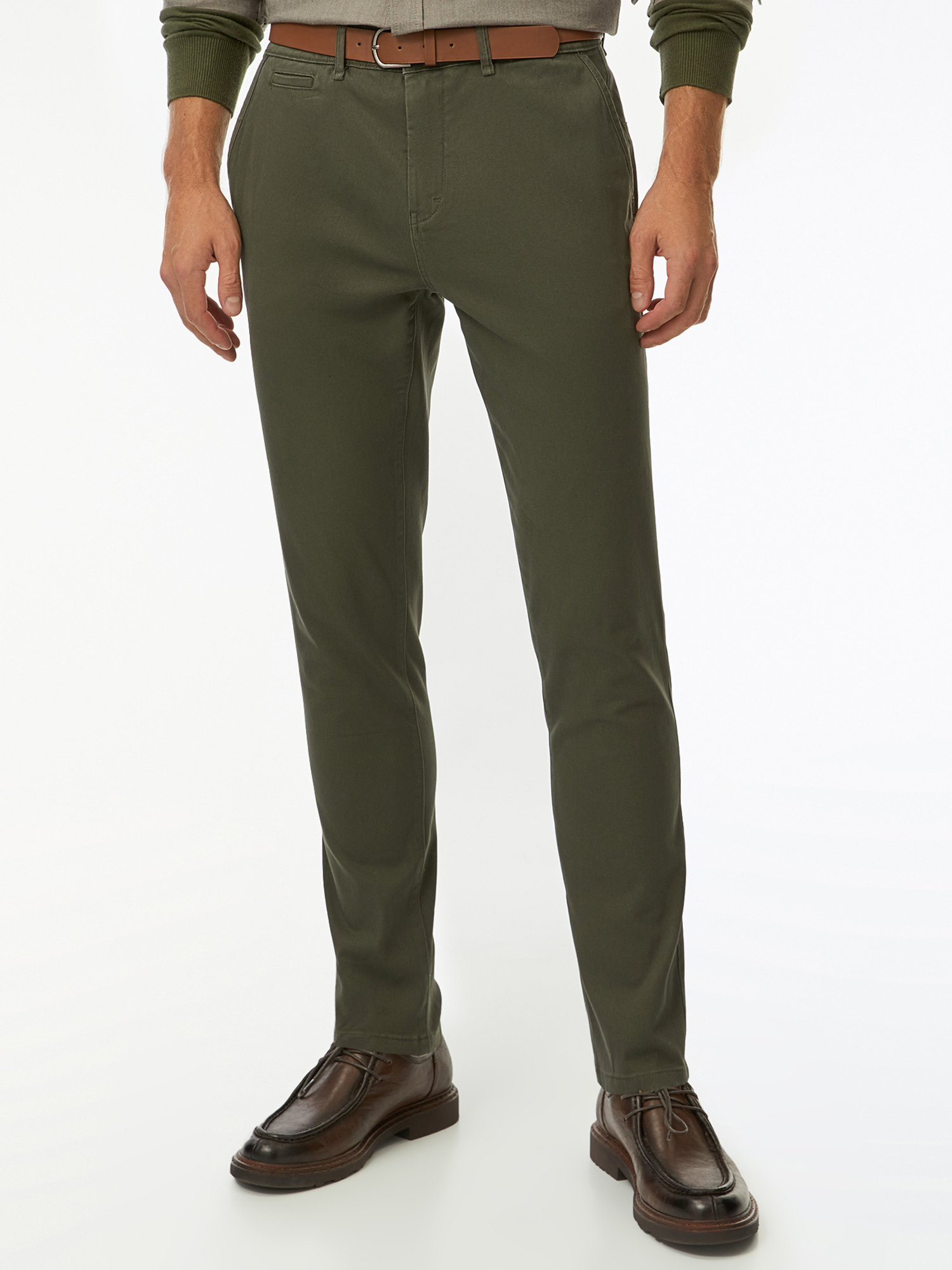 

Брюки мужские oodji 2B150149M-1 зеленые 42/182, Зеленый, 2B150149M-1