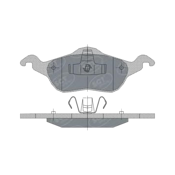 

Колодки дискового тормоза, комплект SCT SP237 1075558 передние, SP237