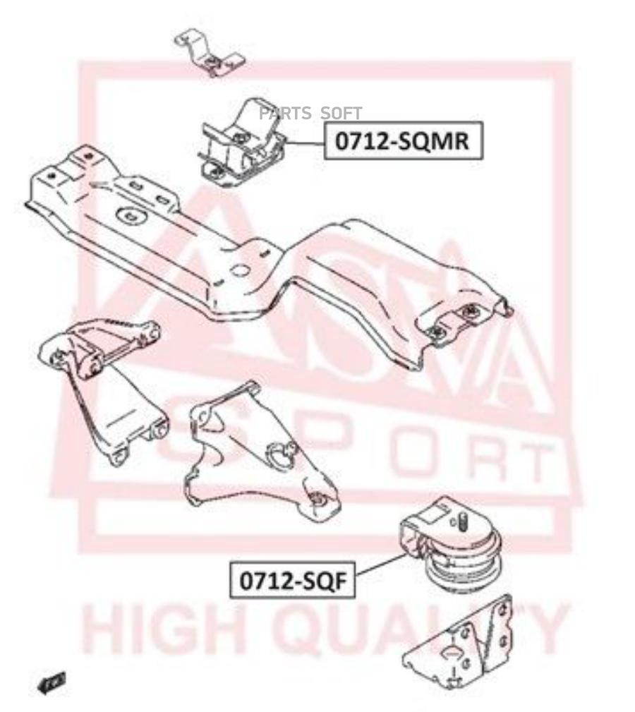 

ASVA 0712-SQF ПОДУШКА ДВИГАТЕЛЯ ПЕРЕДНЯЯ () 1шт