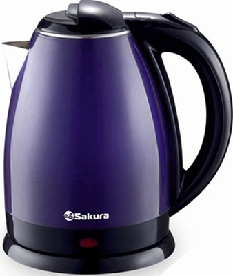 Чайник электрический SAKURA SA-2138BP 1.8 л фиолетовый, черный