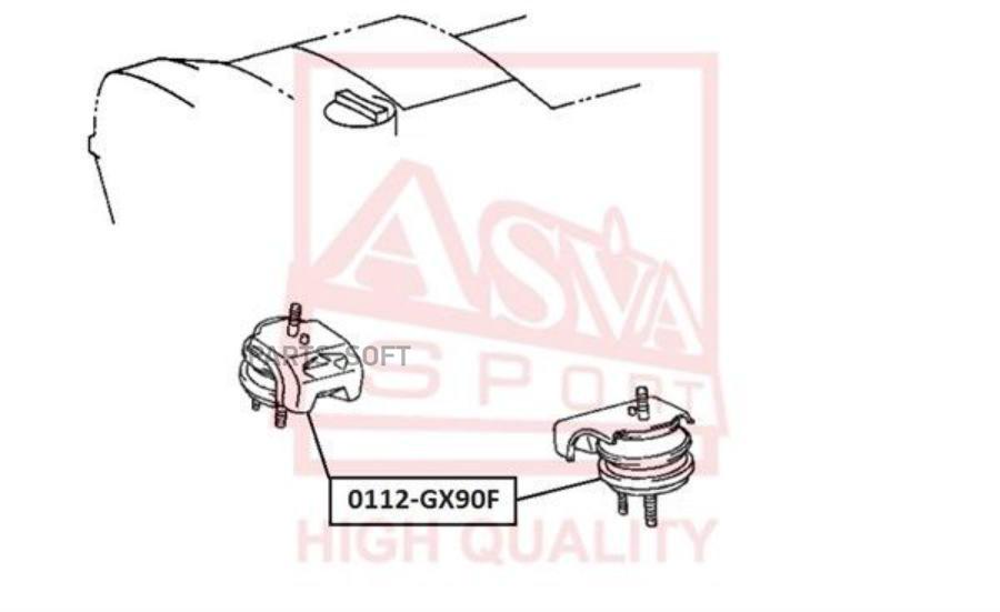 

ASVA 0112-GX90F Опора двигателя передняя () 1шт