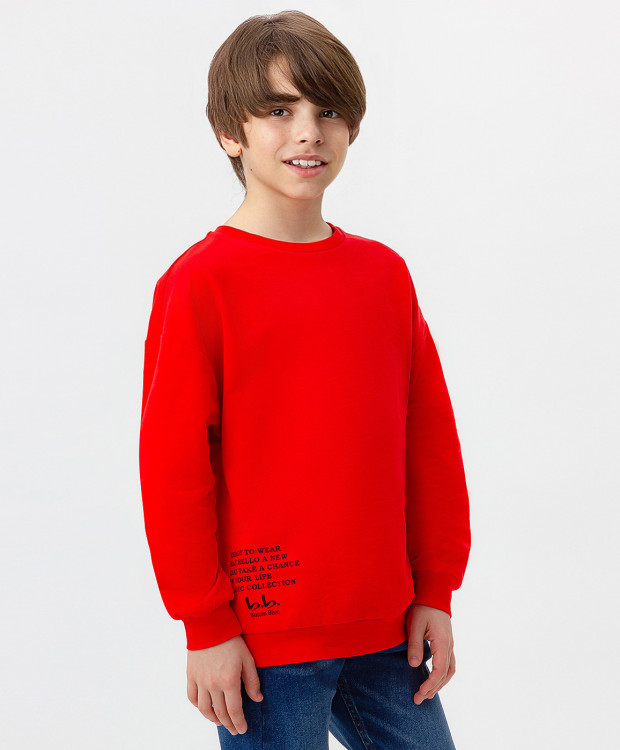 

Свитшот детский Button Blue 123BBBB16013500 красный, 122, 123BBBB16013500