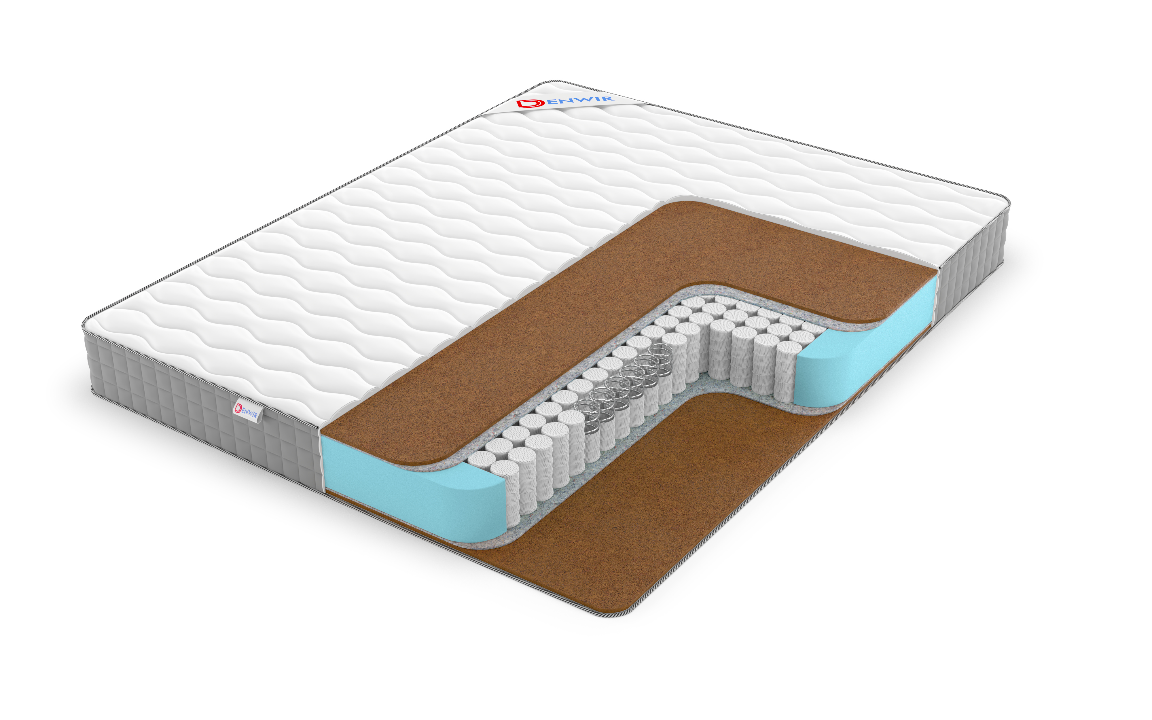 

Матрас пружинный Denwir BEST HARD TFK 120х186, 17 см, Белый, BEST HARD TFK