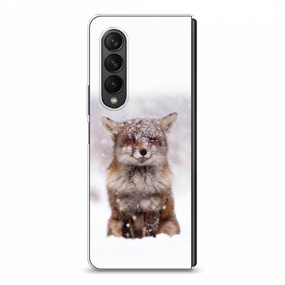 

Чехол на Samsung Galaxy Z Fold 3 "Зимняя лиса", Белый;серый;коричневый, 2103650-1