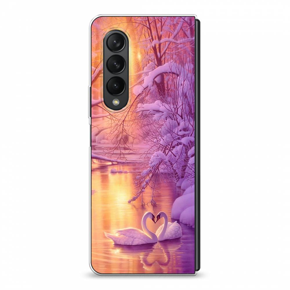 

Чехол на Samsung Galaxy Z Fold 3 "Зима 1", Фиолетовый;желтый, 2103650-2