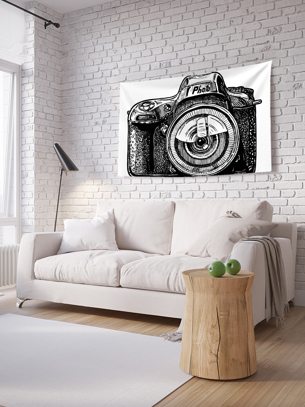 

Горизонтальное фотопанно JoyArty Отблеск в объективе, из ткани, 100х150 см