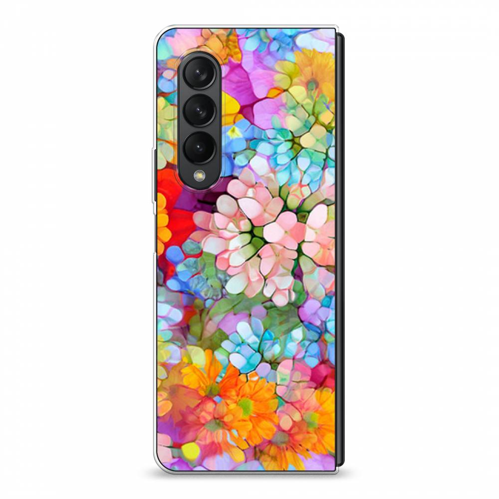 

Чехол на Samsung Galaxy Z Fold 3 "Цветы витраж", Оранжевый;розовый;голубой, 2103650-3
