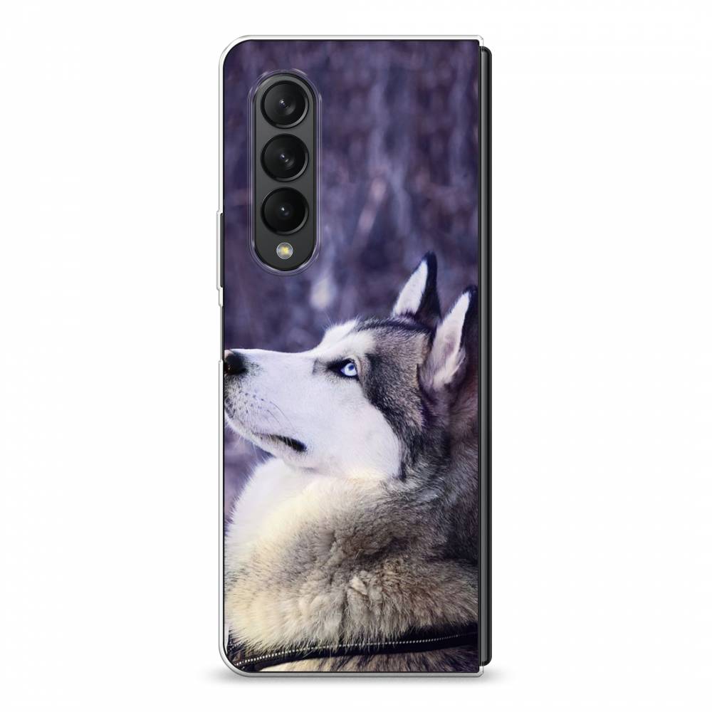 

Чехол на Samsung Galaxy Z Fold 3 "Хаски 1", Фиолетовый;белый, 2103650-1