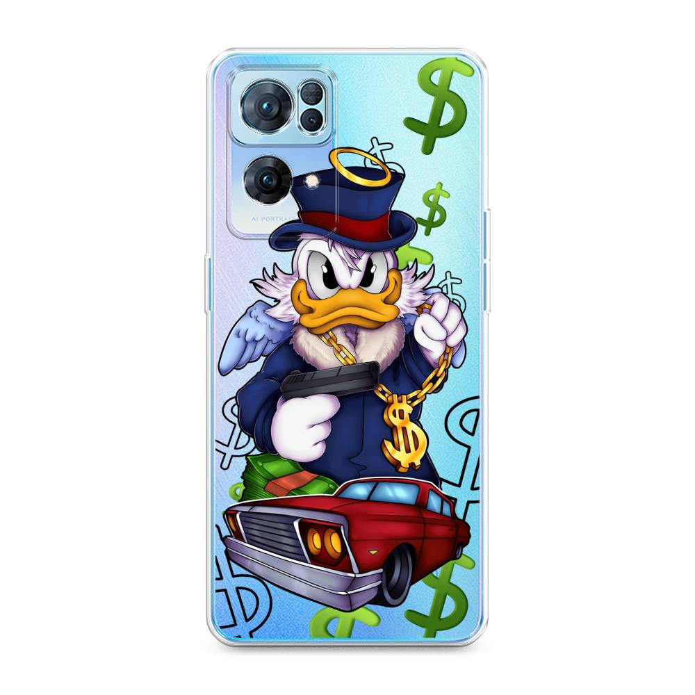 

Чехол на Oppo Reno 7 Pro "Scrooge McDuck with a Gold Chain", Красный;синий;белый, 258250-6