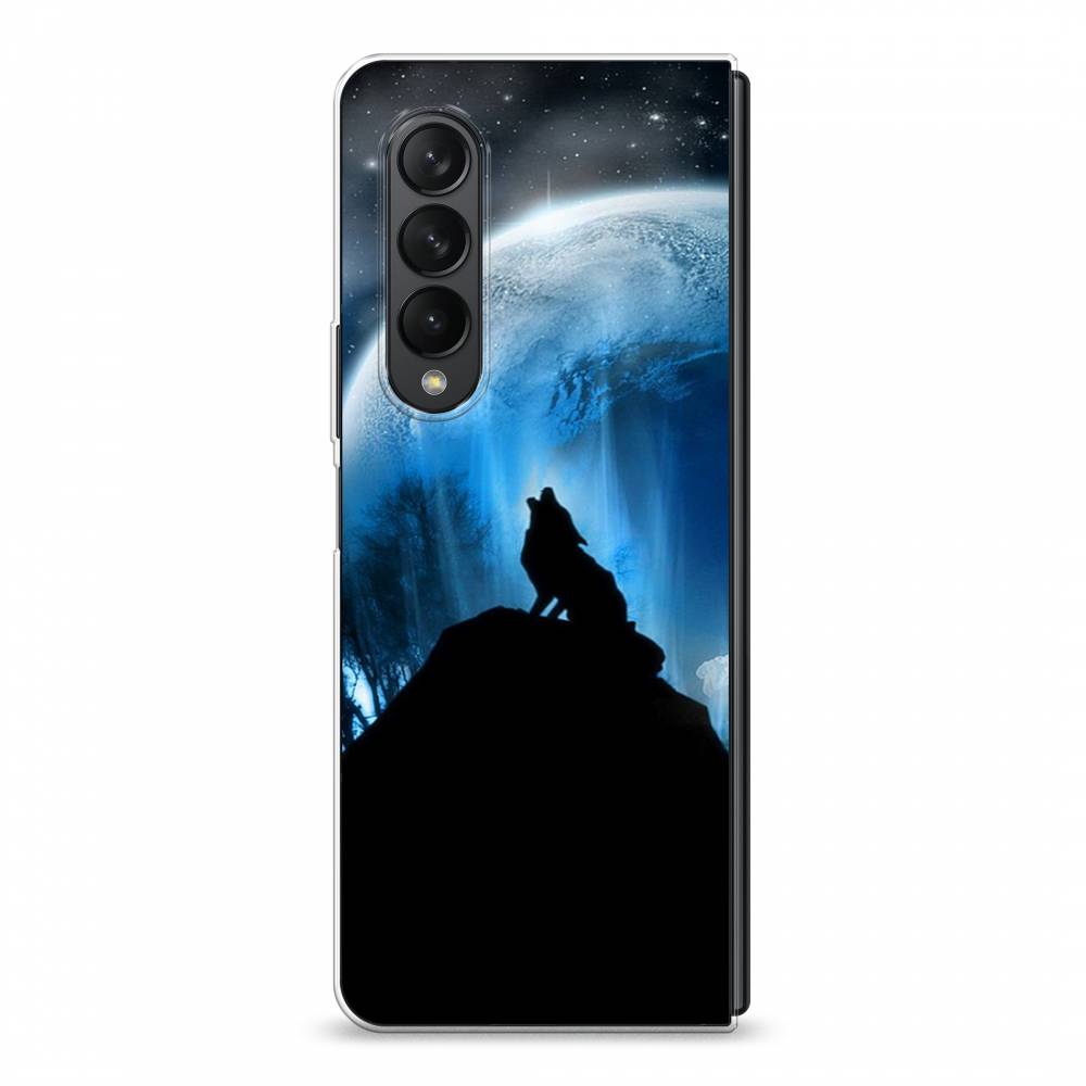 

Чехол на Samsung Galaxy Z Fold 3 "Волк 2", Синий;черный;белый, 2103650-1