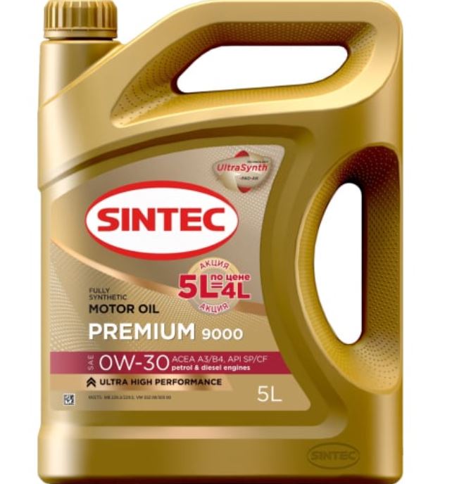 

Масло Premium 9000 0W-30 A3/B4 SP/CF 5л Акция 5л по цене 4л