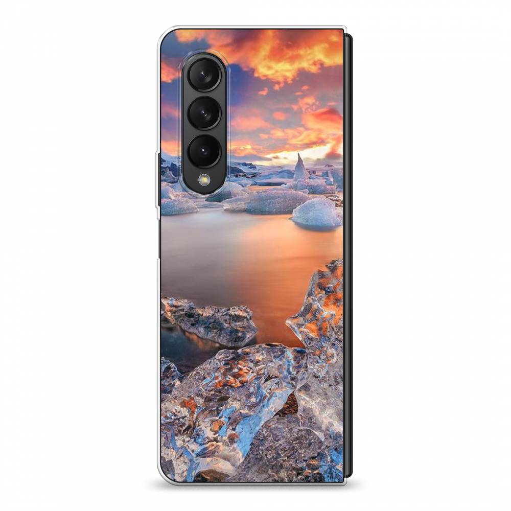 

Чехол на Samsung Galaxy Z Fold 3 "Ледники", Синий;оранжевый, 2103650-2