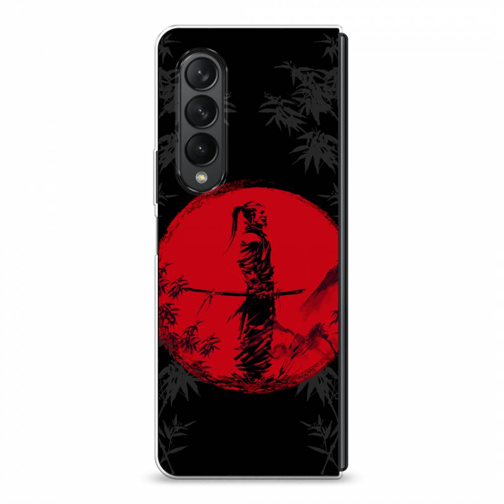 

Чехол на Samsung Galaxy Z Fold 3 "Самурай на красном фоне", Черный;красный;серый, 2103650-4