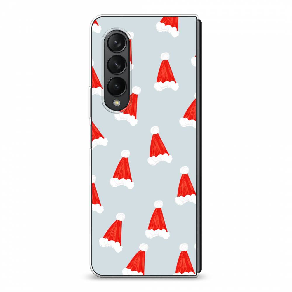 

Чехол на Samsung Galaxy Z Fold 3 "Новогодние шапочки", Белый;красный;серый, 2103650-5