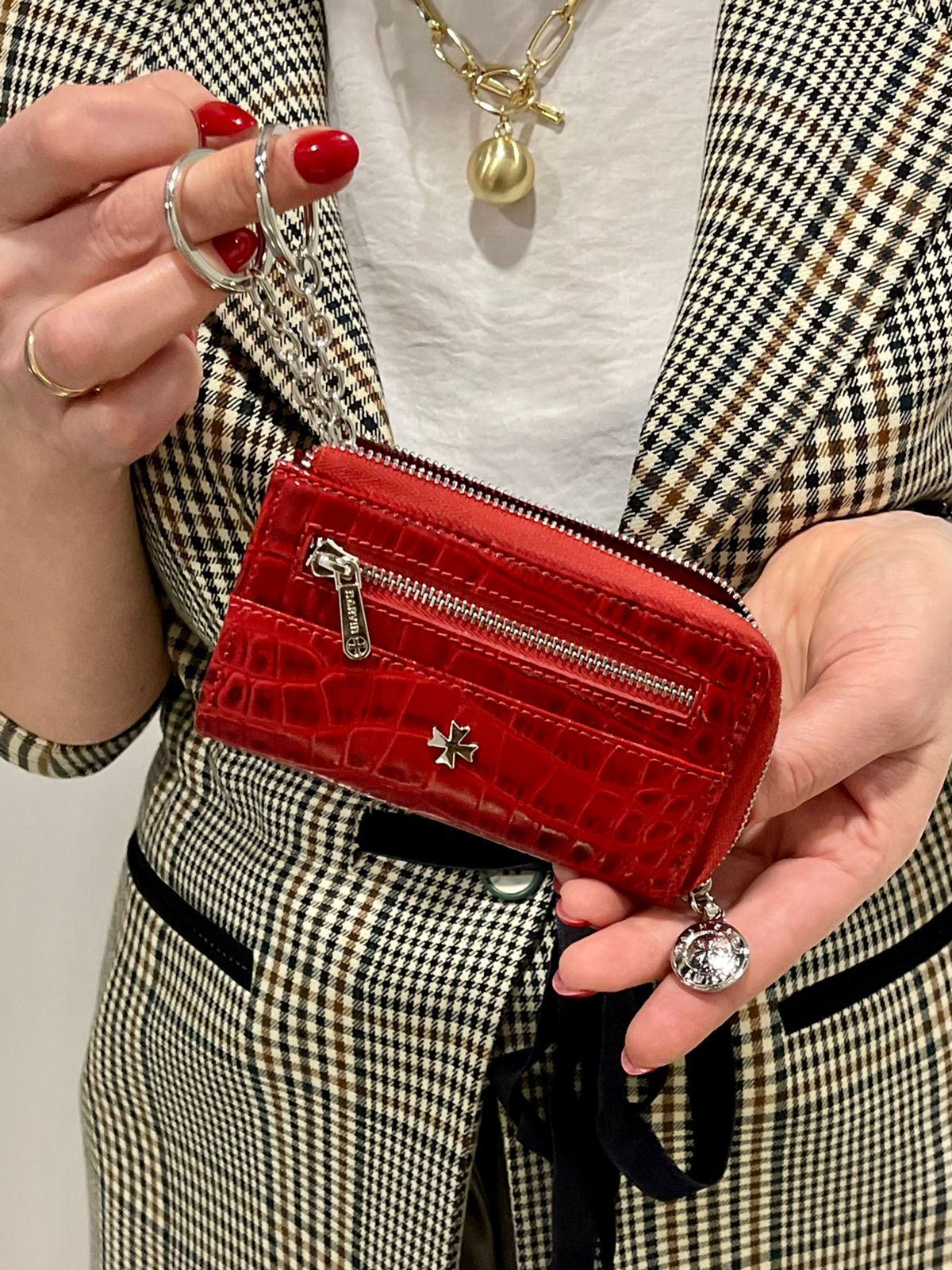

Ключница женская Narvin 9278 croco red, 9278