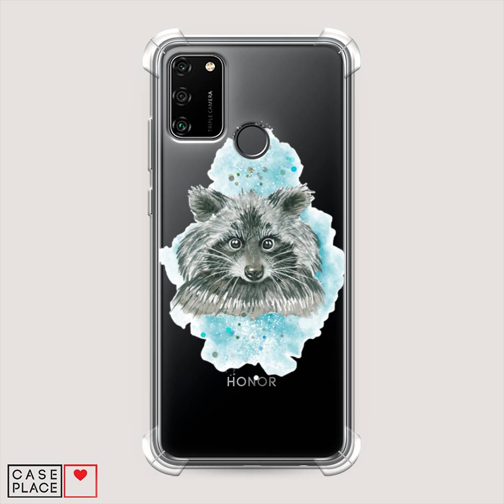 

Чехол Awog на Honor 9A "Енот в голубом облаке", Голубой, 612351-1