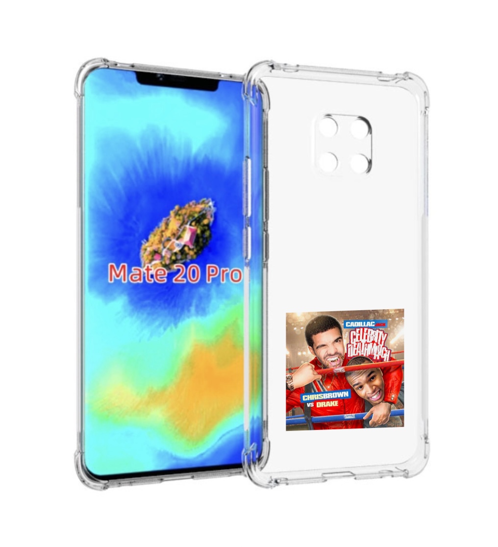 Чехол MyPads Drake & Chris Brown - Celebrity Deathmatch для Huawei Mate 20 Pro.