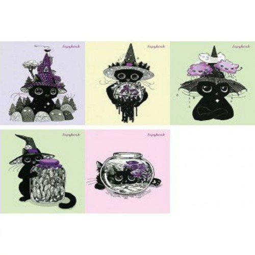 Тетрадь Альфа-Тренд клетка Ведьмочки 65г/м2 48л А5