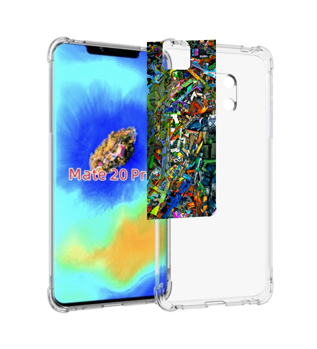 

Чехол MyPads CS GO guns skins мужской для Huawei Mate 20 Pro/Mate 20 RS 6.39, Прозрачный, Tocco